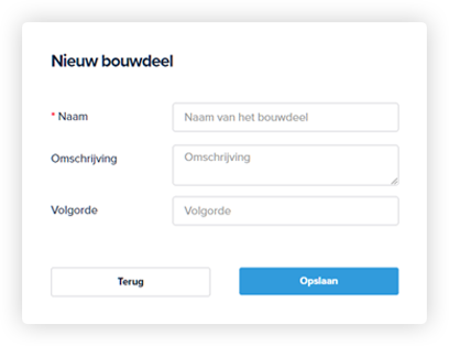 Project met verschillende bouwdelen?